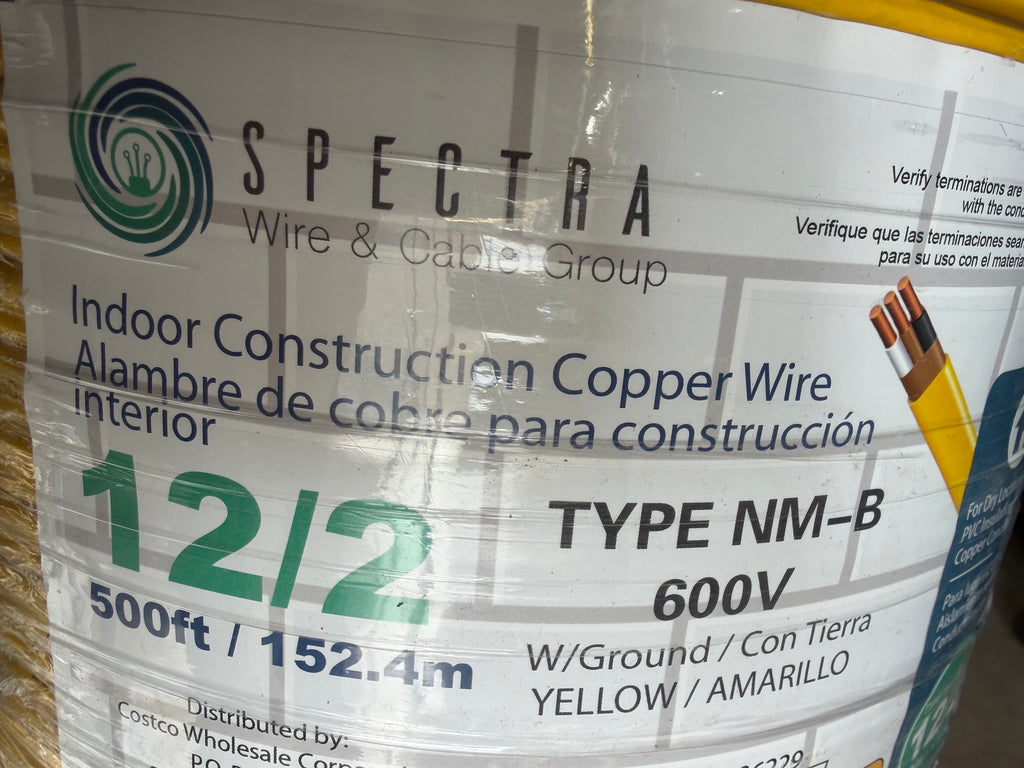 Spectra 12/2 Copper Building Wire - 500 ft. Spool