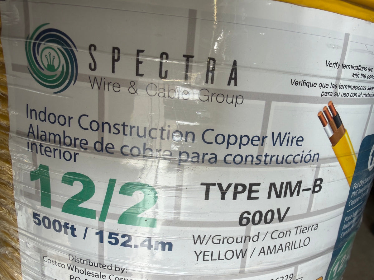 Spectra 12/2 Copper Building Wire - 500 ft. Spool