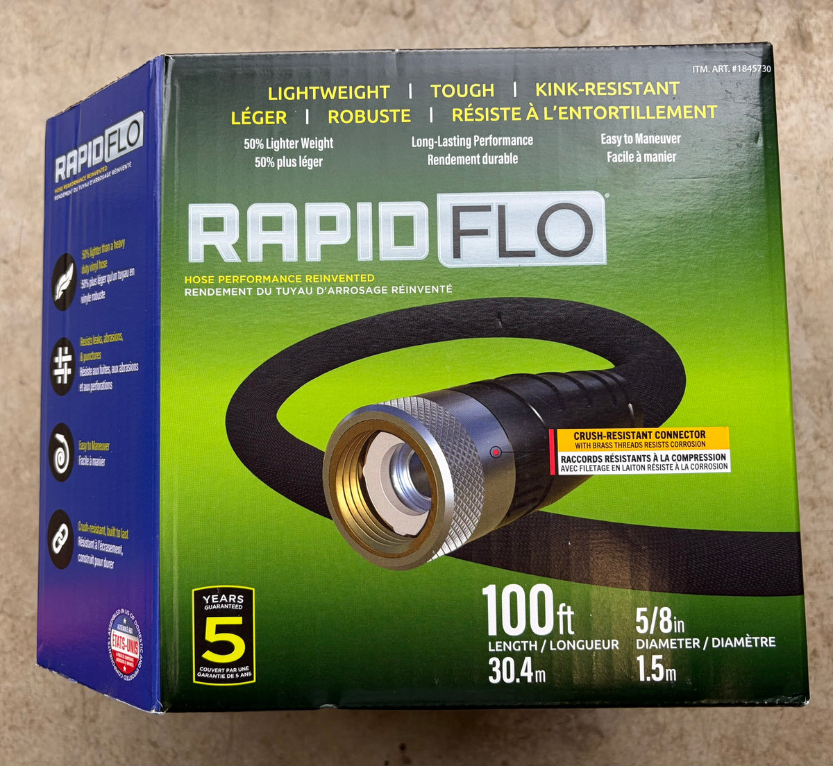 Teknor Rapid Flo Compact Garden Hose - 5/8 in. x 100 ft.