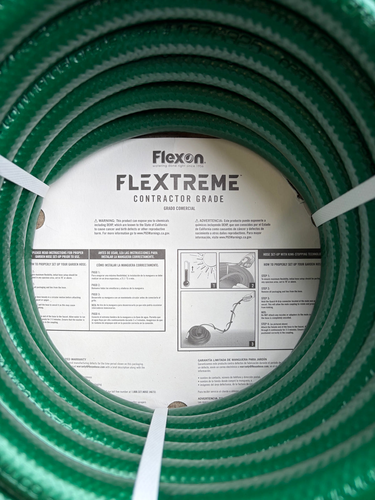 Flexon Flextreme Contractor Grade Garden Hose - 5/8 in. x 100 ft. - Green