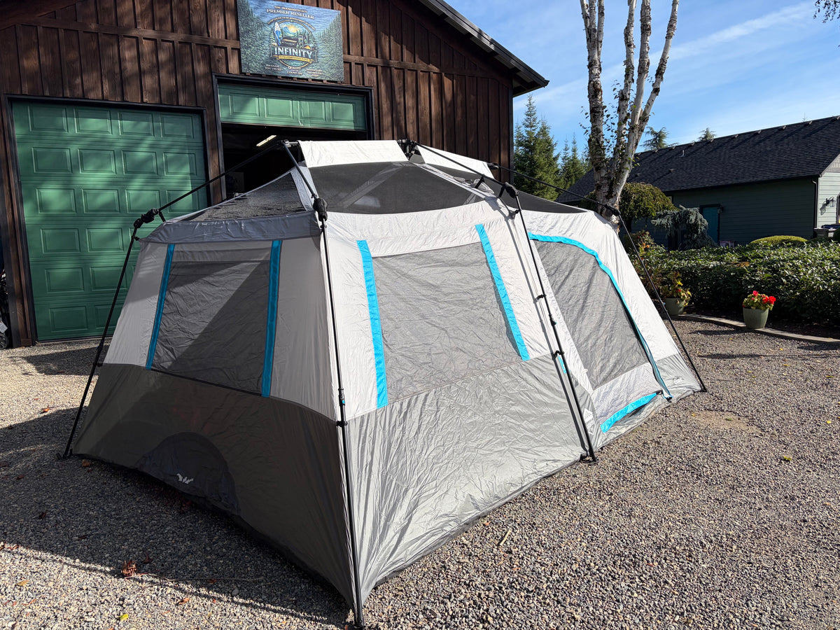 CORE 10-Person Lighted Instant Cabin Tent - Gray
