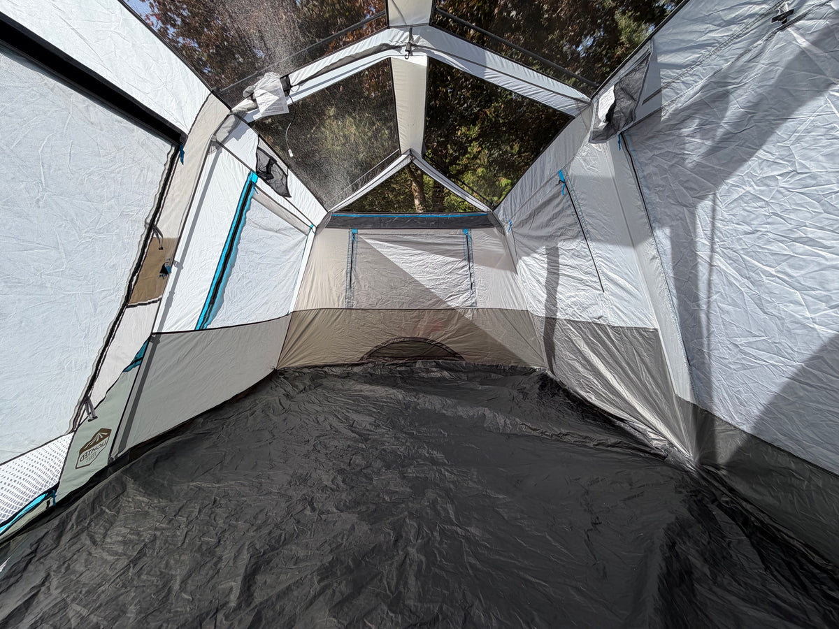 CORE 10-Person Lighted Instant Cabin Tent - Gray