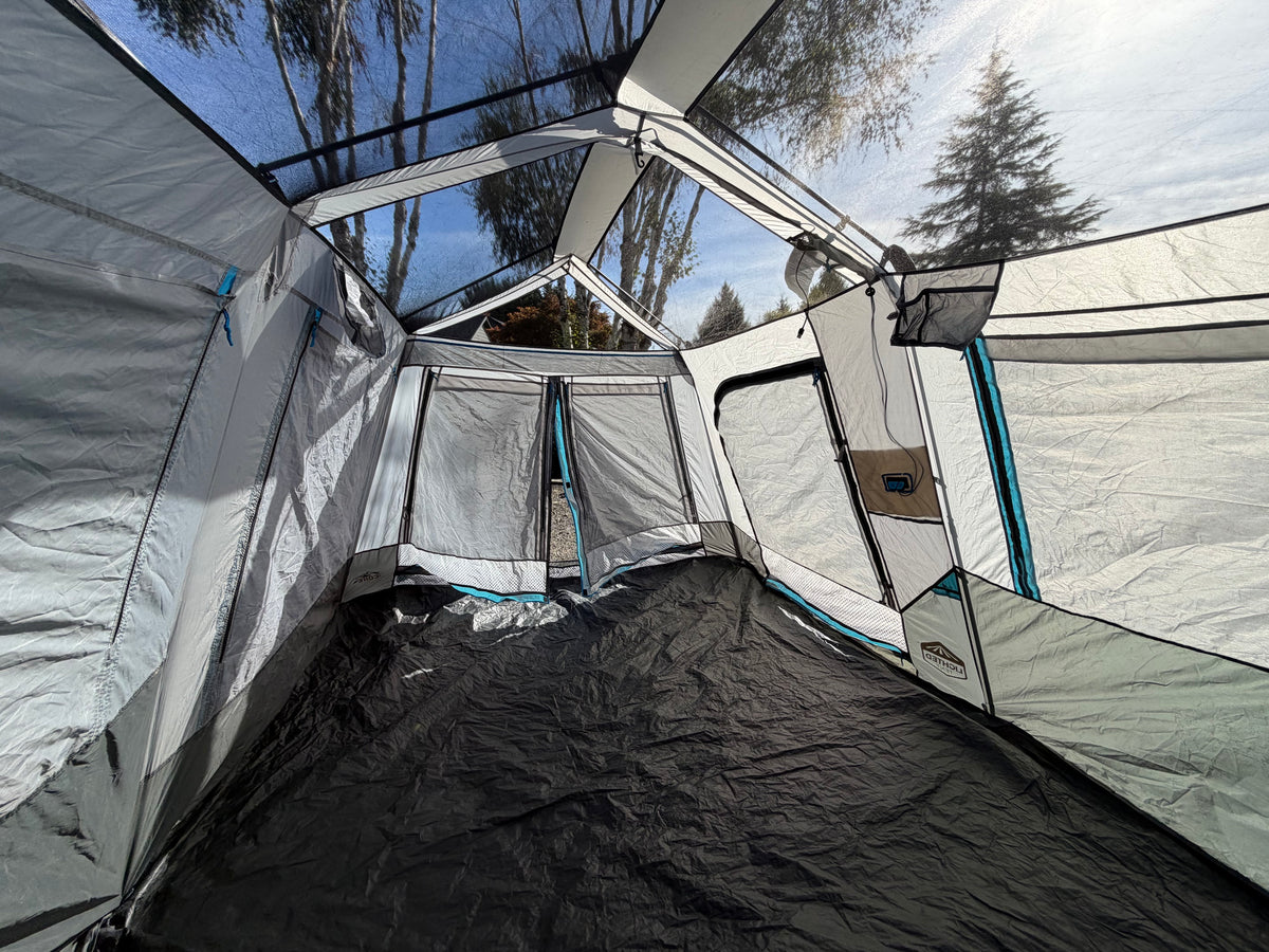 CORE 10-Person Lighted Instant Cabin Tent - Gray