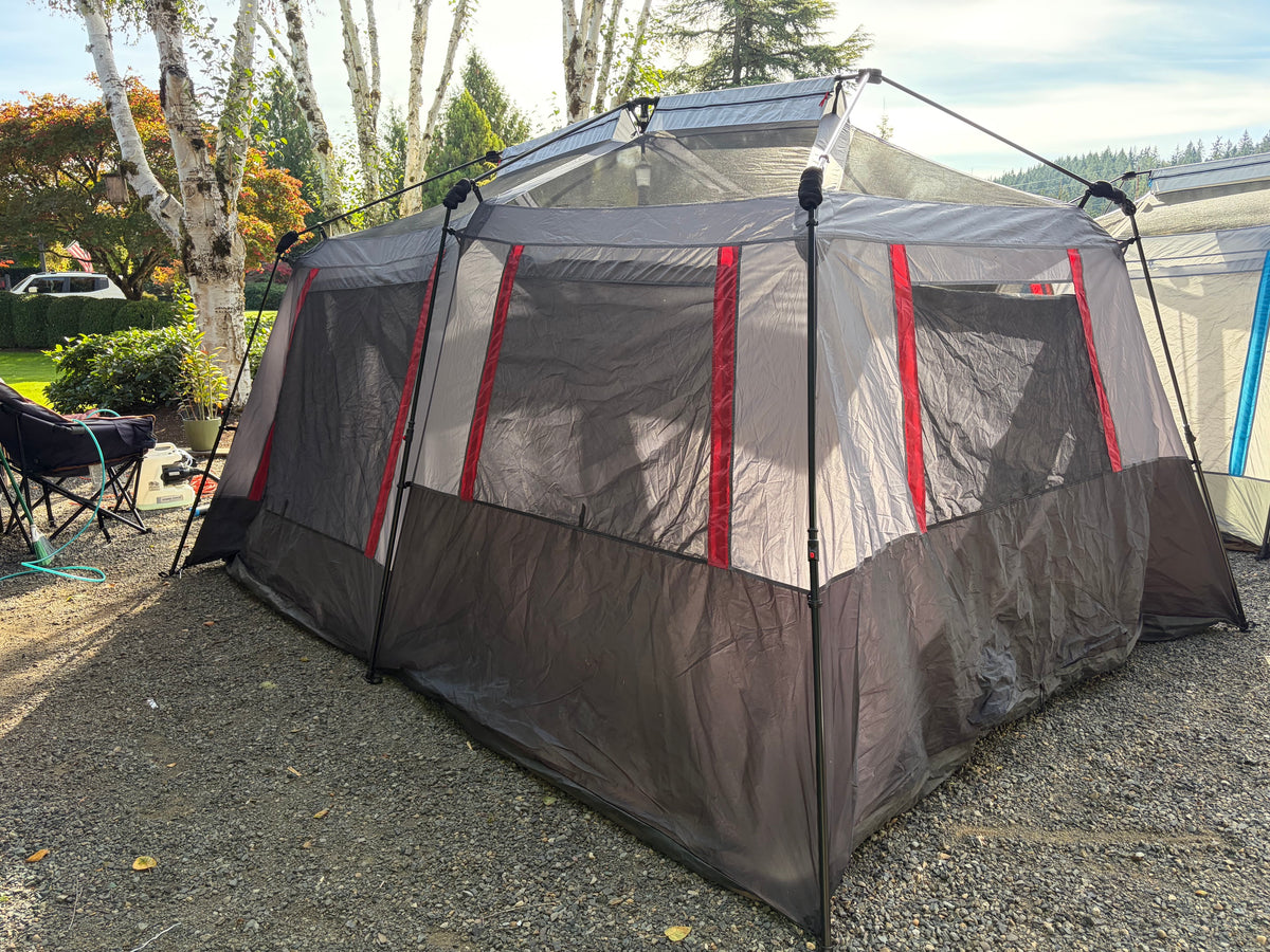 CORE 10-Person Lighted Instant Cabin Tent with Awning