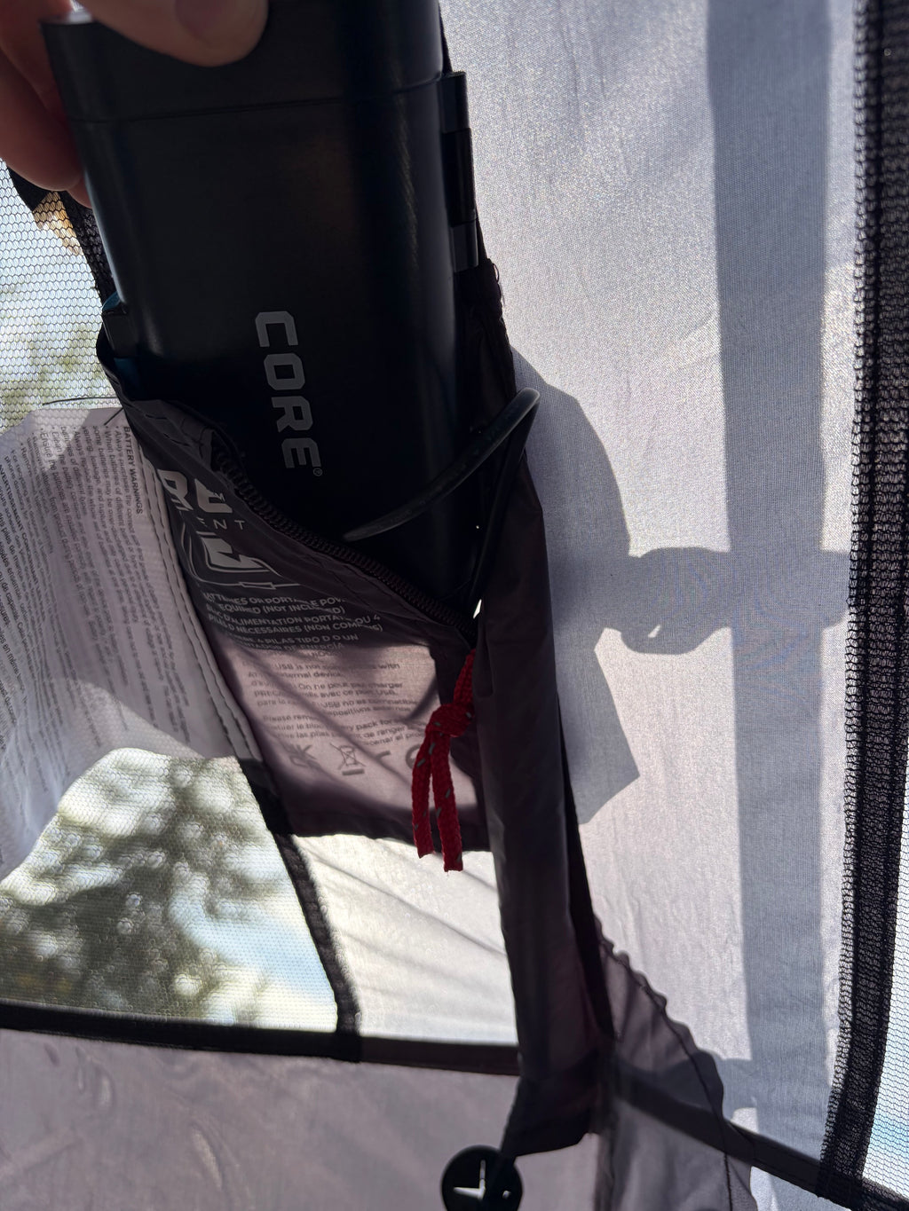 CORE 10-Person Lighted Instant Cabin Tent with Awning