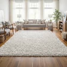 Thomasville Marketplace Luxury Shag Area Rug, Cream, 9 ft. 5 in. x 13 ft.