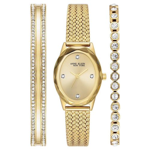 Anne Klein New York Women's Mesh Watch and Bracelet Set